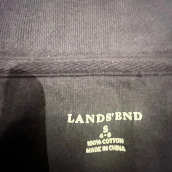 Lands End Cotton Zipup Sweater - Picture 6 of 7